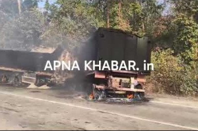 देखिये वीडियो... दो ट्रकों में जबरदस्त भिड़ंत एक की मौत और एक....