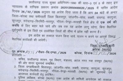 कोरबा ब्रेकिंग : कलेक्टर ने दो को किया एक साल के लिए किया जिला बदर, कौन है ये
