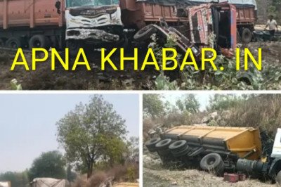 कोरबा-कटघोरा-अंबिकापुर राष्ट्रीय राजमार्ग-130 पर भीषण सड़क हादसा-बाल-बाल बचे लोग, 3 ट्रैलर और कार टकराई आपस में